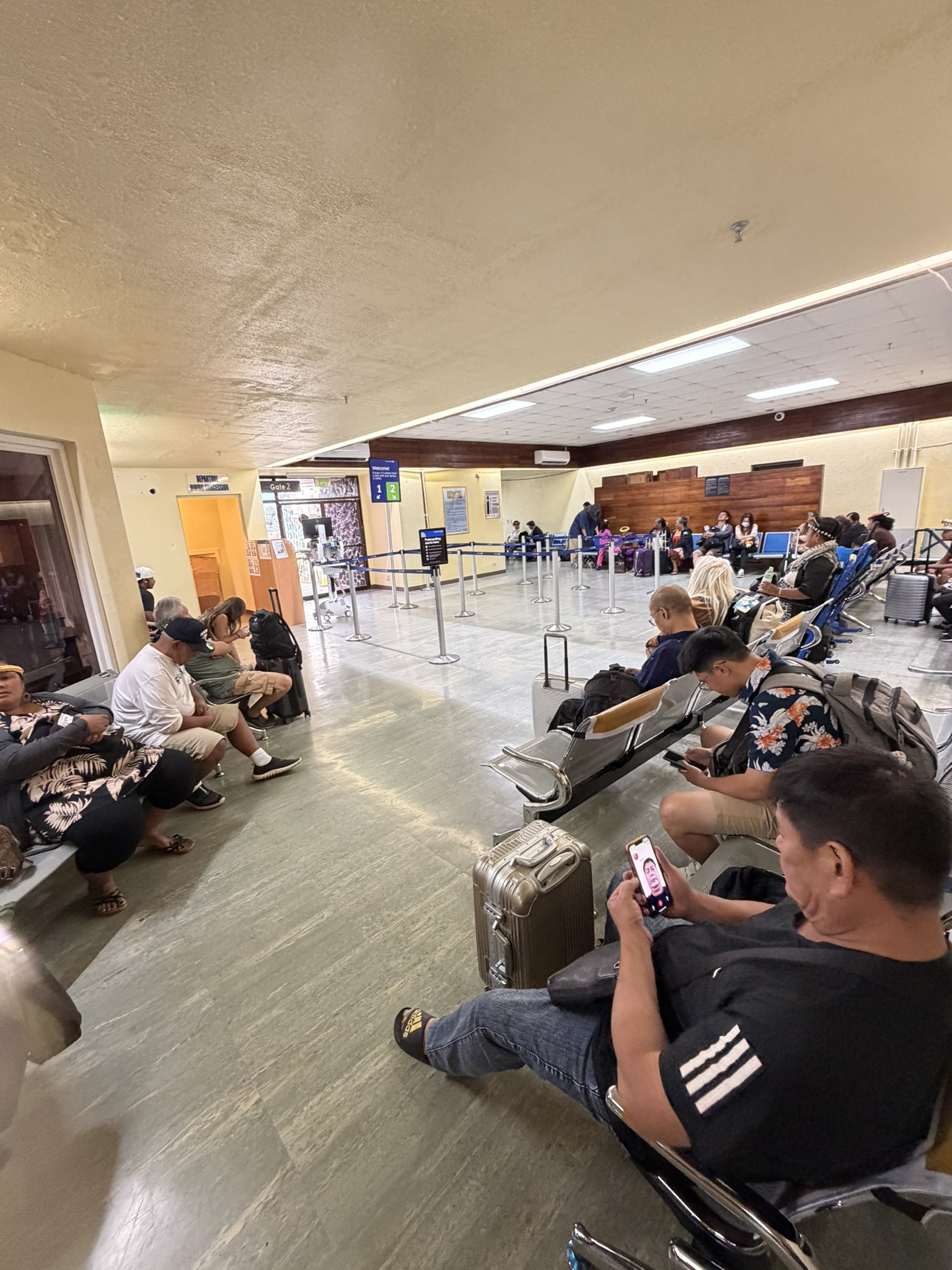 Inside Chuuk airport terminal