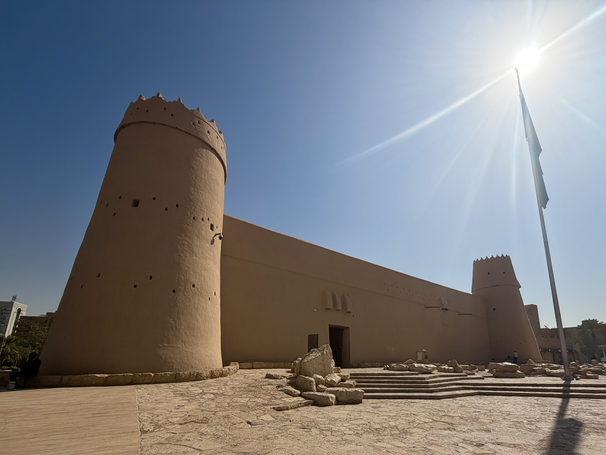 Al Masmak Palace exterior with mudbrick towers